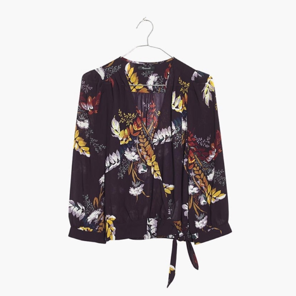 Wrap Top in Blooming Oasis